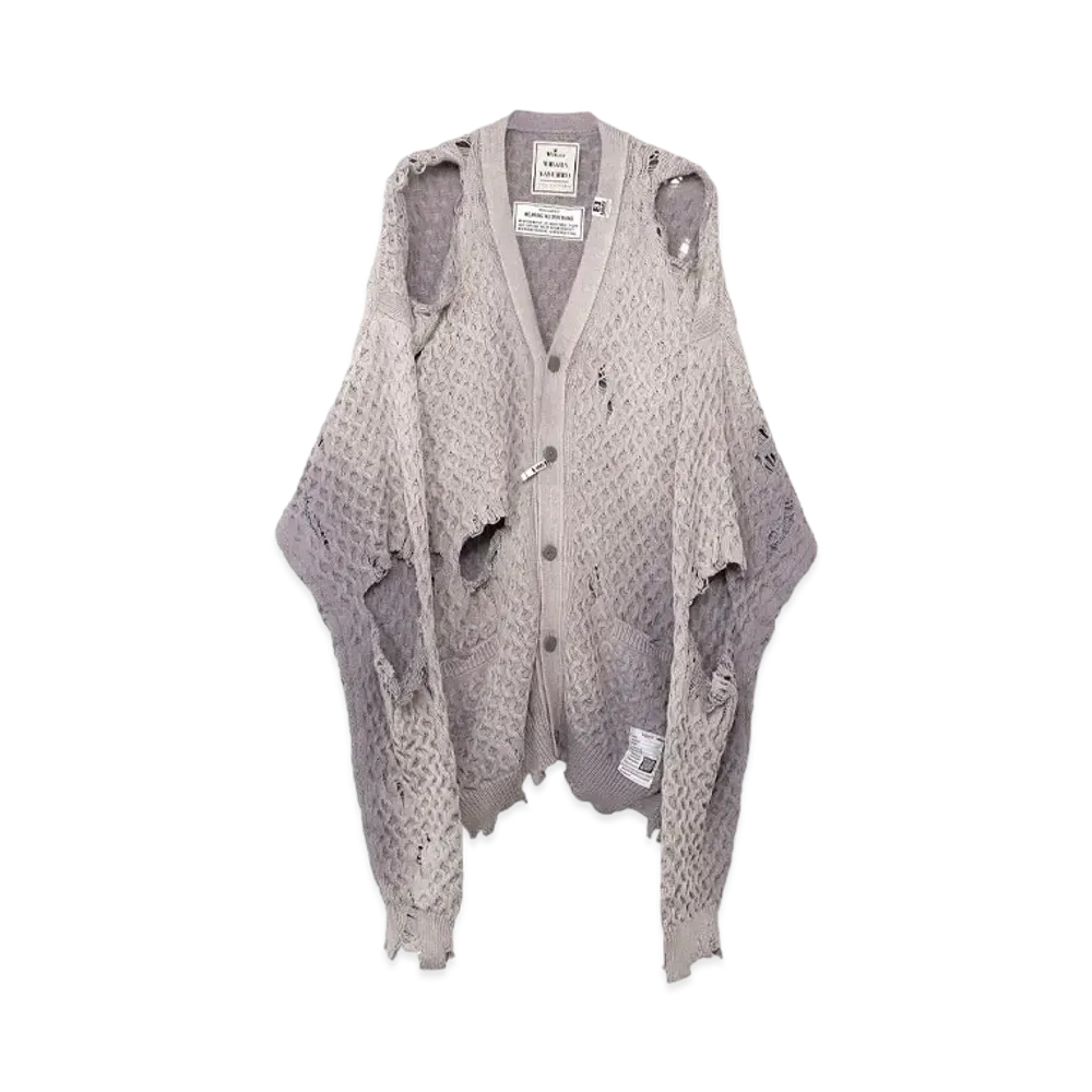 Maison MIHARA YASUHIRO Sun Faded Like Knit Cardigan "Purple"