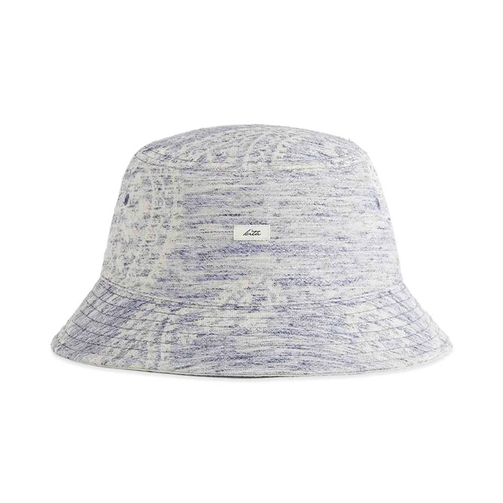 Kith Heather Jacquard Canvas Reversible Dawson Bucket Hat "Light Indigo"