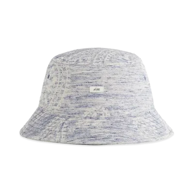 Kith Heather Jacquard Canvas Reversible Dawson Bucket Hat "Light Indigo"
