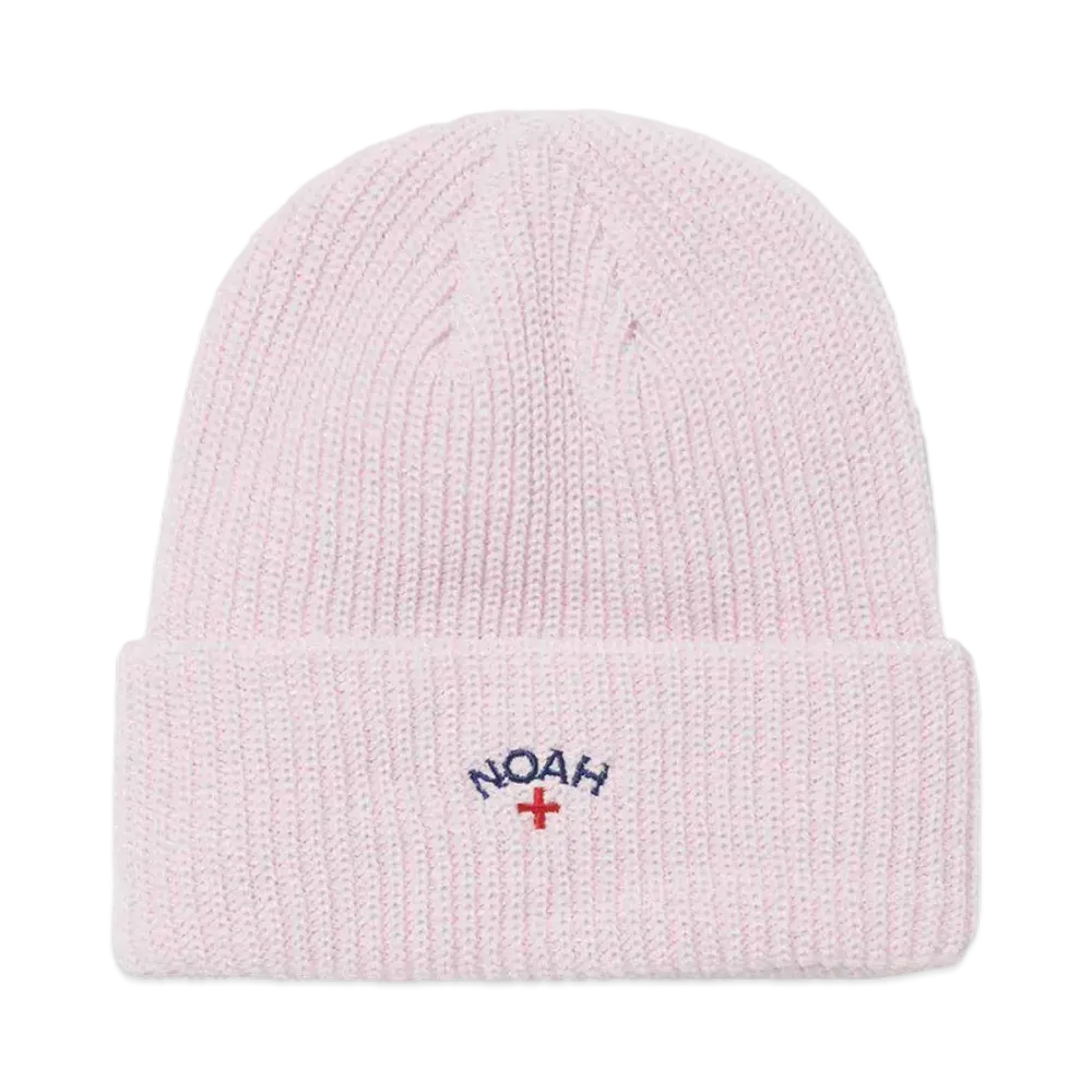 Noah Marled Core Logo Beanie "Pink/White"