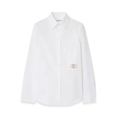 Burberry Slim Fit Cotton Poplin Shirt "White"