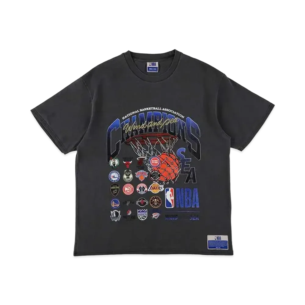 WIND AND SEA x NBA CHAMPIONS Vintage Tee "Black"