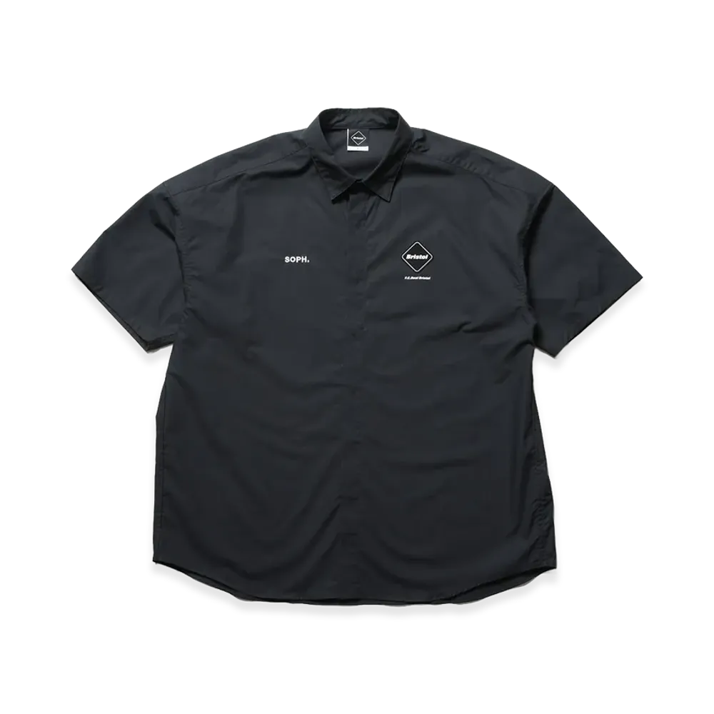F.C.Real Bristol Authentic Fly Front S/S Shirt "Black"