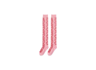 HYSTERIC GLAMOUR Snake Loop Over The Knee Socks "Pink"