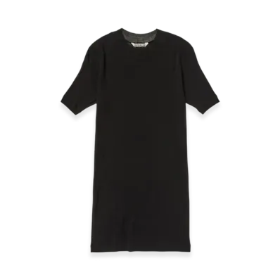 AURALEE Super High Gauge Sheer Rib T-Shirt "Black"