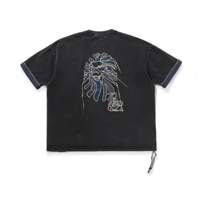 A BATHING APE Boro Patchwork Tee "Black"