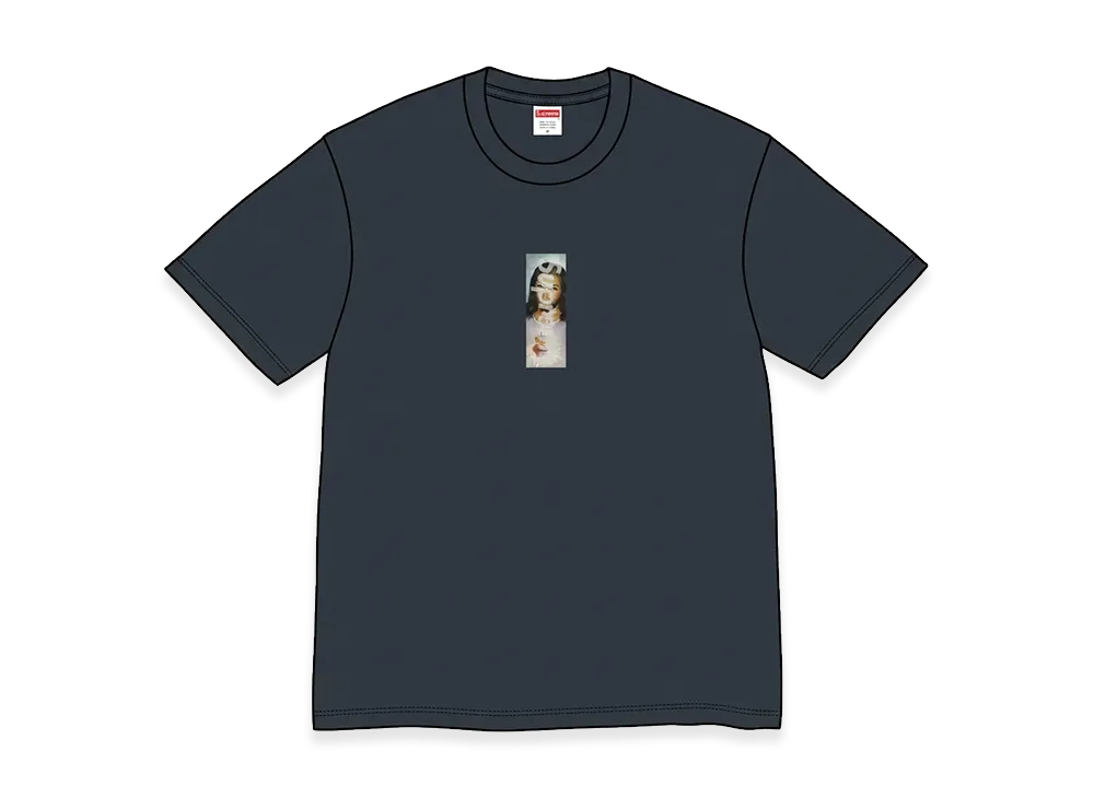 Supreme Prayer Card Box Logo Tee "Navy"