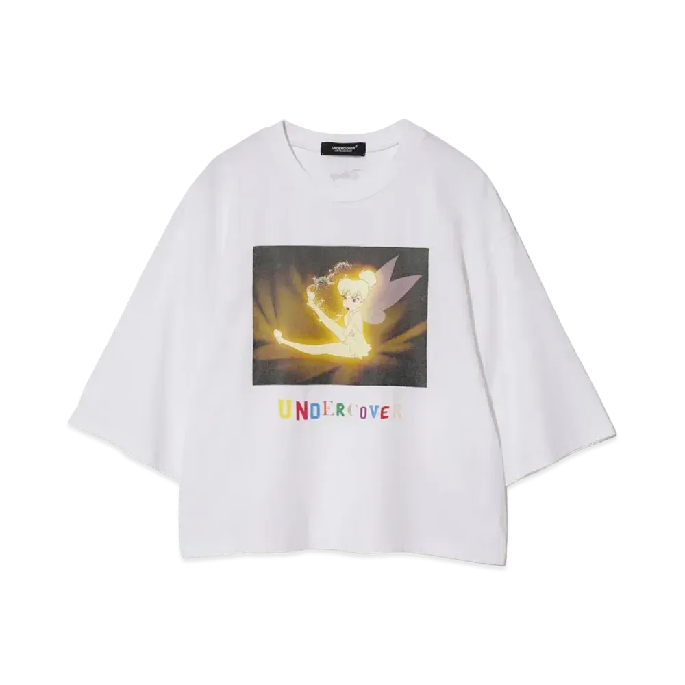 UNDERCOVER x Disney Cotton Wide Short Tee Tinker Bell "White"