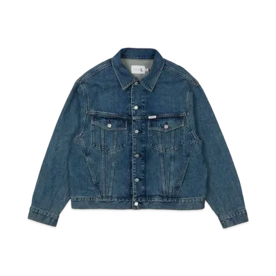 CK1 PALACE RELAXED TRUCKER DENIM JACKET "Tinted Sandstone Indigo"