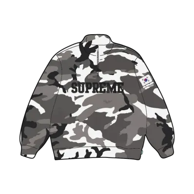 Supreme Shop Flag Half Zip Pullover (Seoul) "Snow Camo"