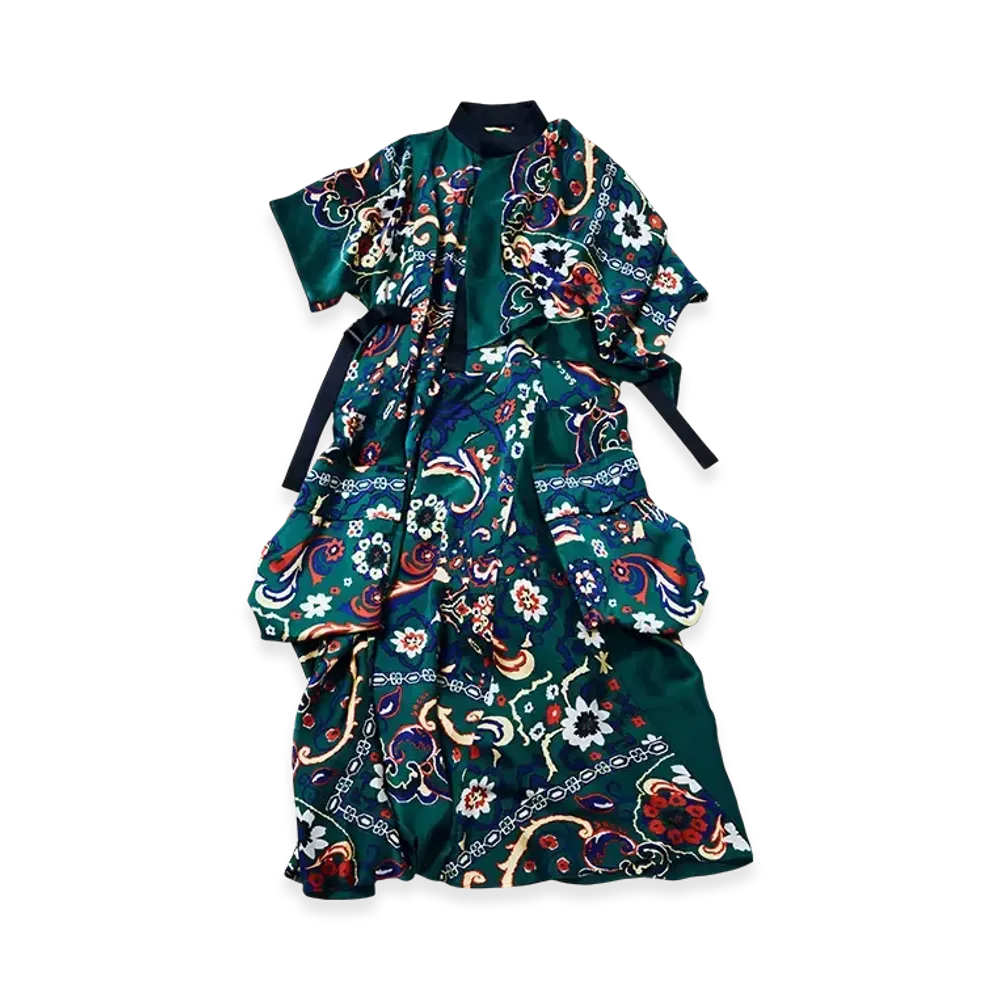 sacai Floral Print Dress "Green"