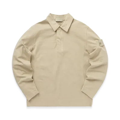 Stone Island 635F3 Ghost Piece Organic Cotton Fleece Polo Shirt - 23SS "Beige"