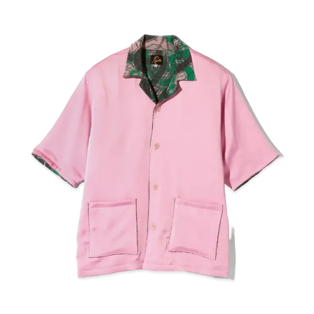 Needles for NEPENTHES Cabana Shirt - Papillon Pile Jq. "Pink"