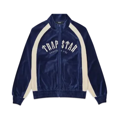 TRAPSTAR Irongate Arch Velour Tracksuit "Navy"