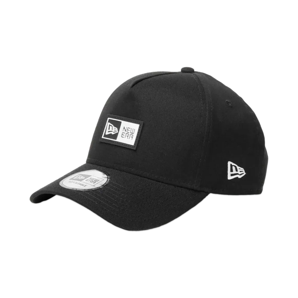 NEW ERA 9Forty A-Frame Rubber Patch Box Logo "Black"