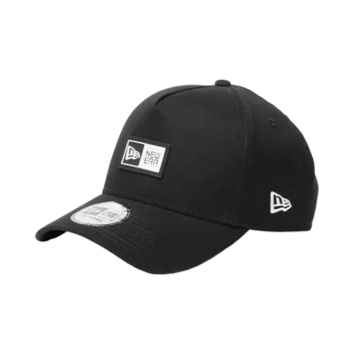 NEW ERA 9Forty A-Frame Rubber Patch Box Logo "Black"