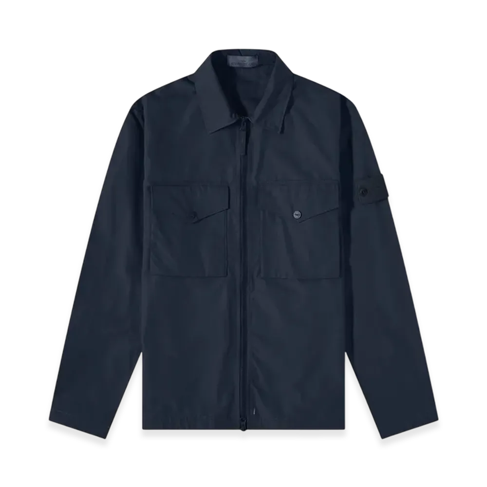 Stone Island 116F1 Ghost Piece O-Ventile Cotton Overshirt - 22FW "Navy Blue"