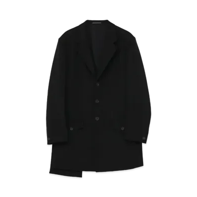 Yohji Yamamoto Pour Homme ARMY GABARDINE 3BUTTON SINGLE SIDE SLIT JACKET "Black"