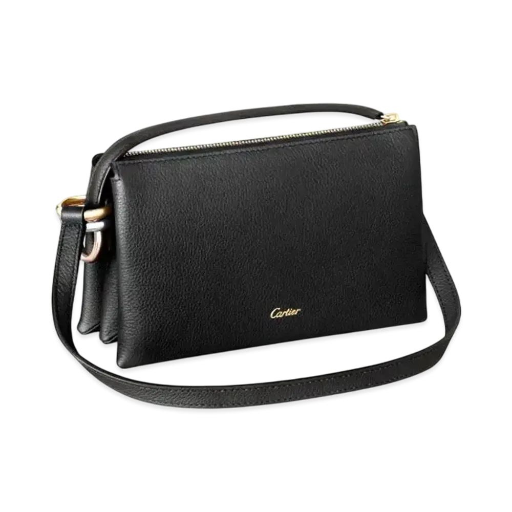 Cartier Mini Shoulder Bag, Trinity "Black/Gold/Palladium/Pink Gold"