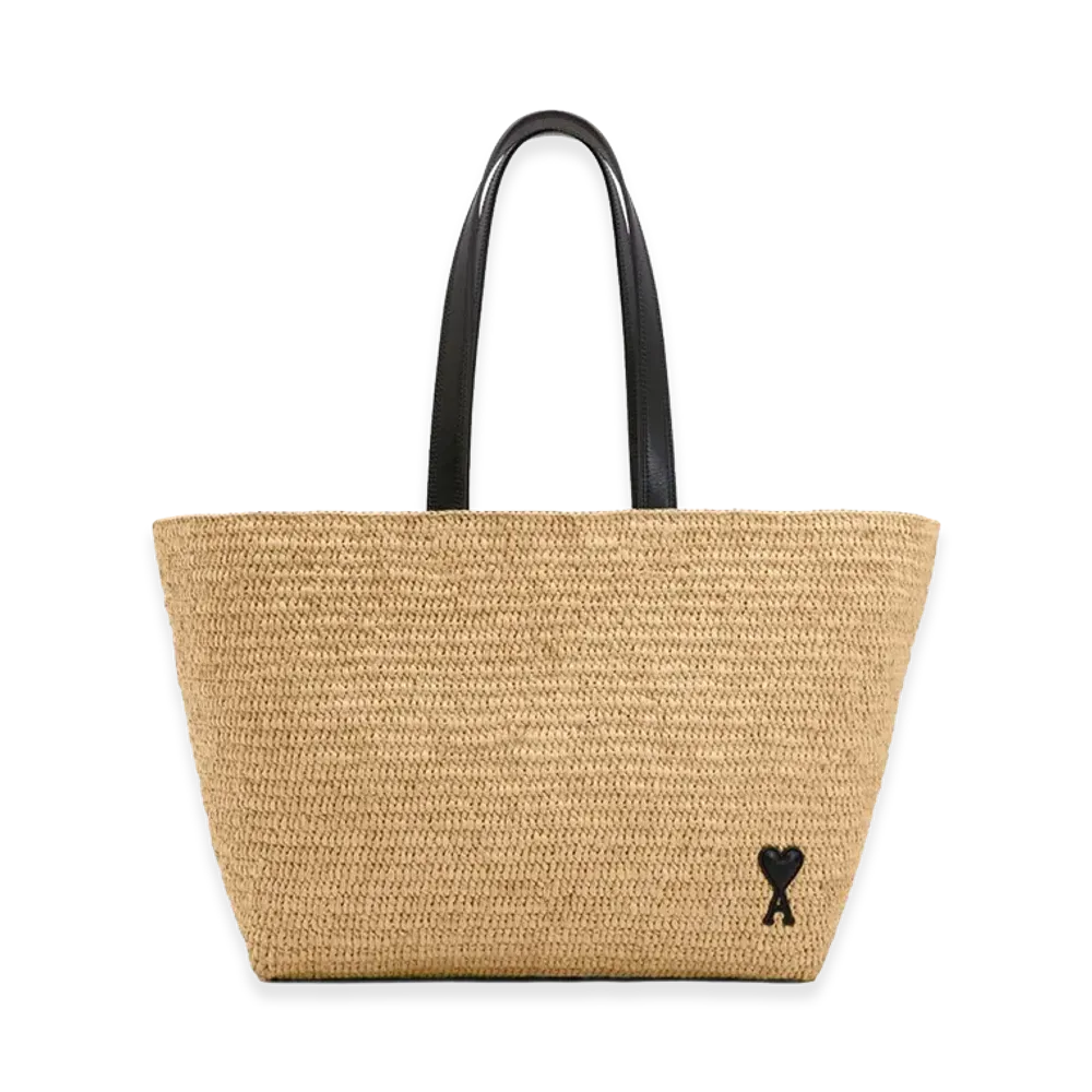 AMI PARIS Women's Ami De Coeur Large Shopping Bag "Beige"