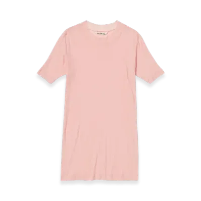 AURALEE Super High Gauge Sheer Rib T-Shirt "Light Pink"