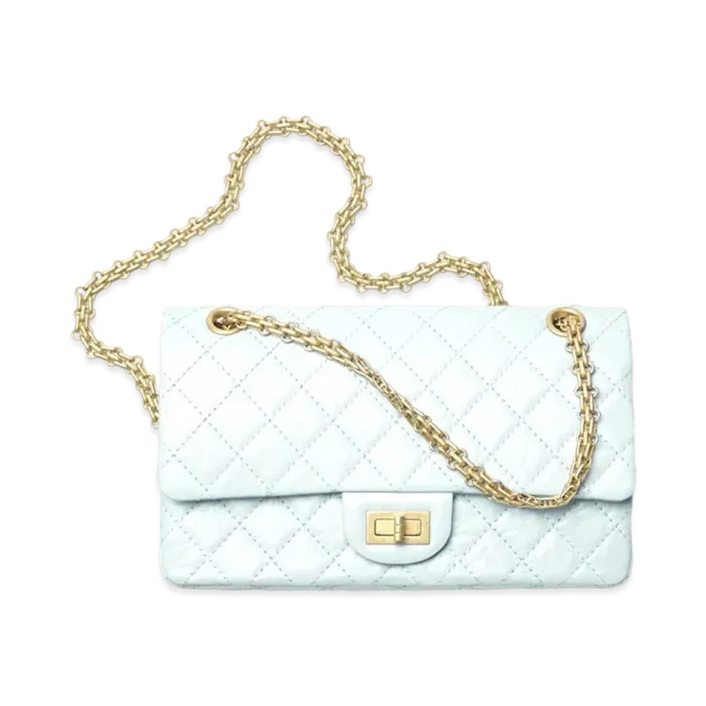 CHANEL 2.55 Hand Bags Aged Calfskin "Blue"