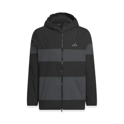 adidas Golf Lightweight Water-Repellent Full-Zip Hoodie with Back Pocket "Black"