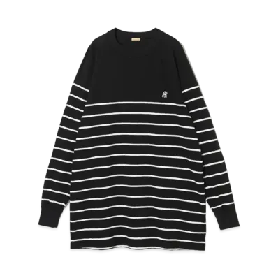 UNDERCOVER Cotton Arrangement Border Long T-Shirt "Black"