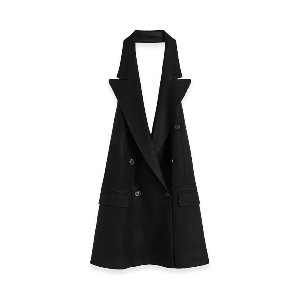 OUR LEGACY Women's Blaze Apron "Ritual Black Mesh Wool"