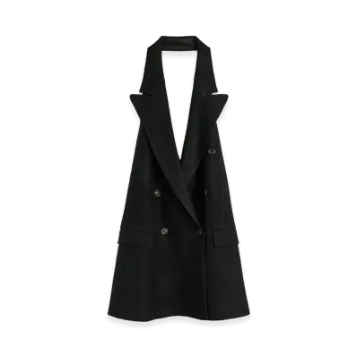OUR LEGACY Women's Blaze Apron "Ritual Black Mesh Wool"