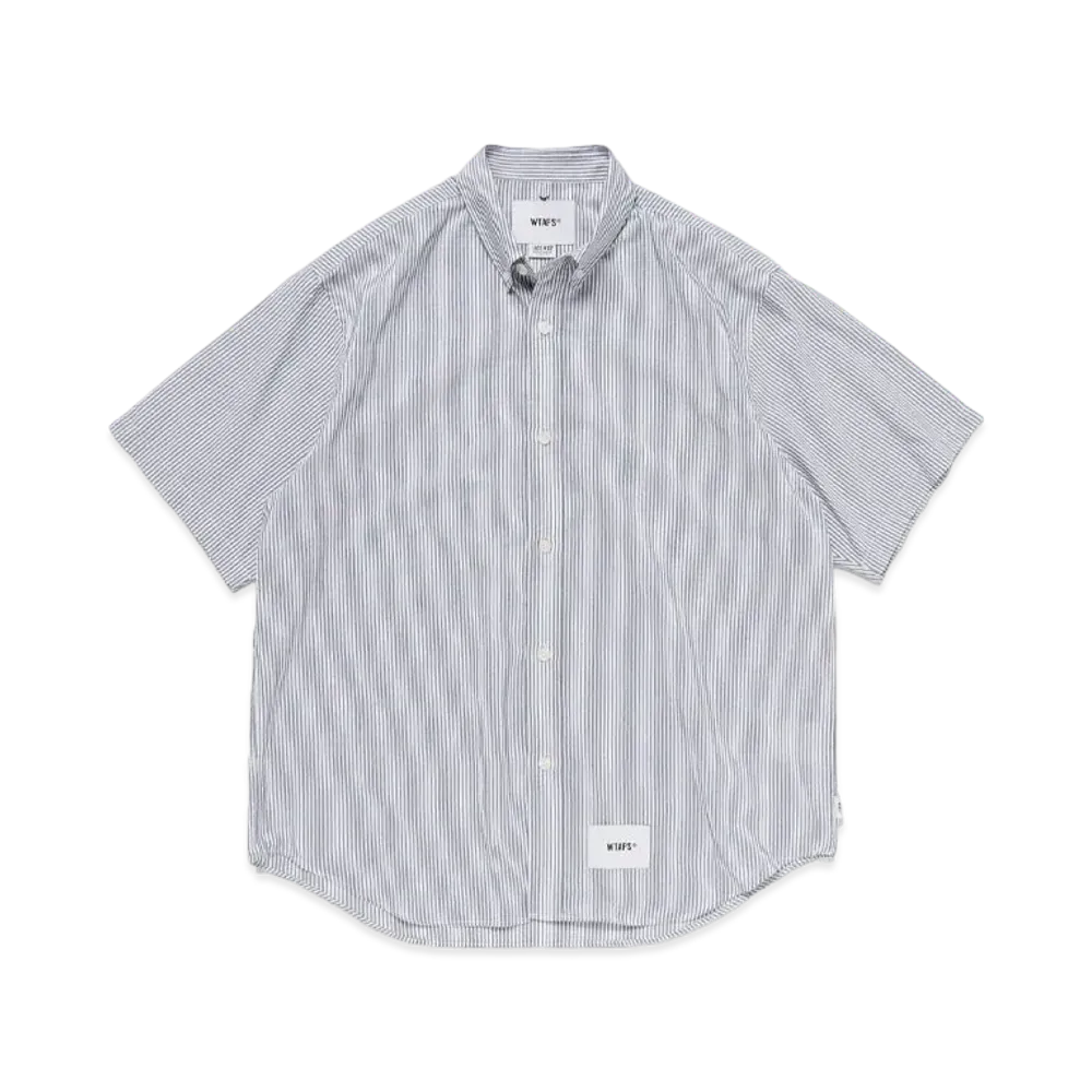 WTAPS BD 01 / SS / CTPL. Broadcloth. Textile. Coolmax "Navy" 241TQDT-SHM04