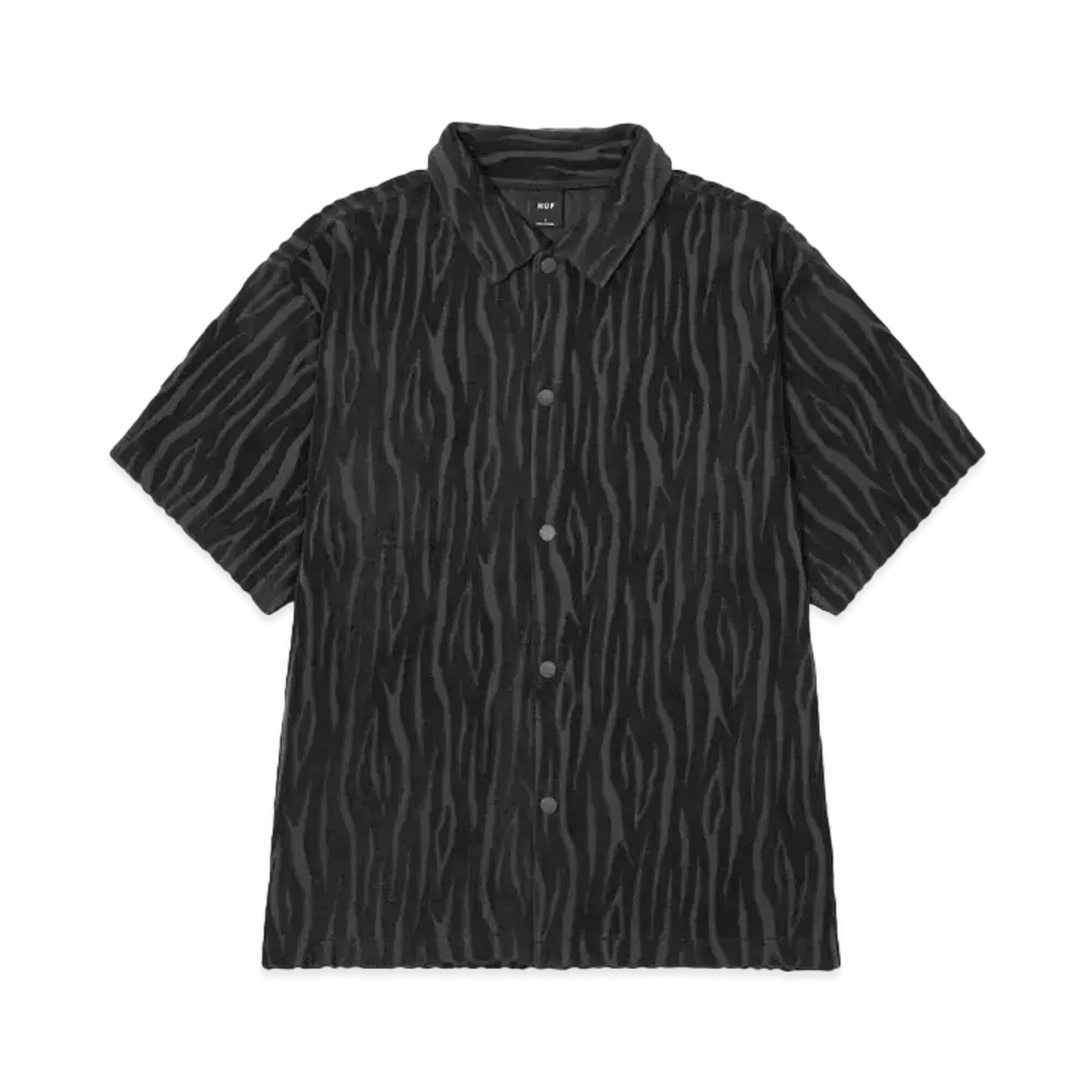 HUF Summer 24 Pile Tiger Shirt "Black"