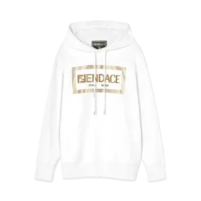 FENDI x Versace Fendace Logo Hoodie "White"