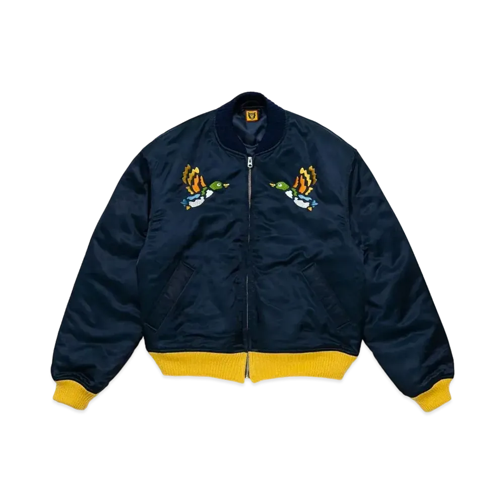 HUMAN MADE SATIN JACKET "Navy"