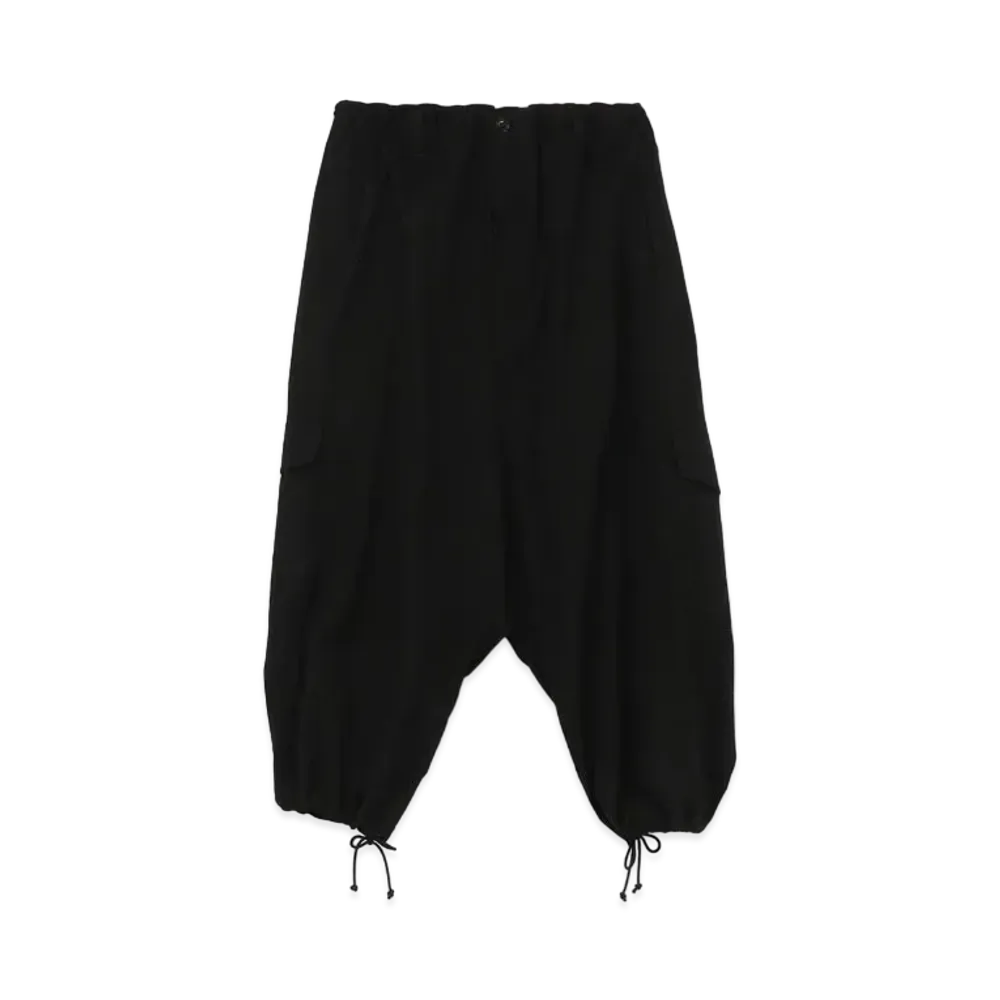 Yohji Yamamoto Y's INTERWEAVE TWILL POCKET STRING PANTS "Black"