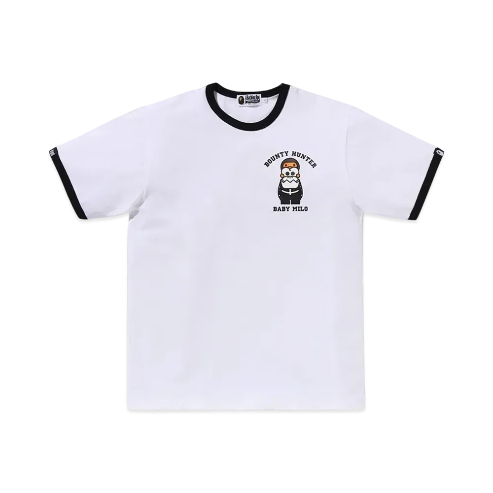A BATHING APE x Bounty Hunter Baby Milo Ringer Tee "White"