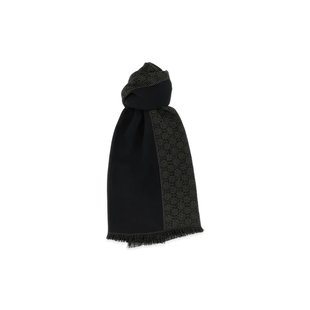 GUCCI Wool Silk Scarf "Black"