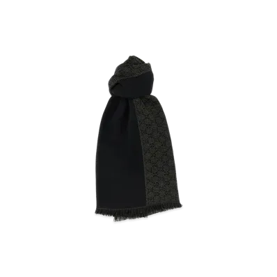 GUCCI Wool Silk Scarf "Black"