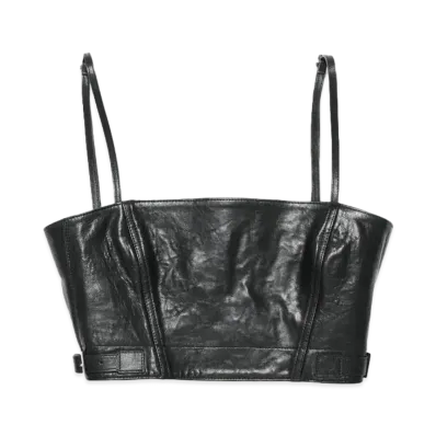 Acne Studios Leather Bustier Top "Black"
