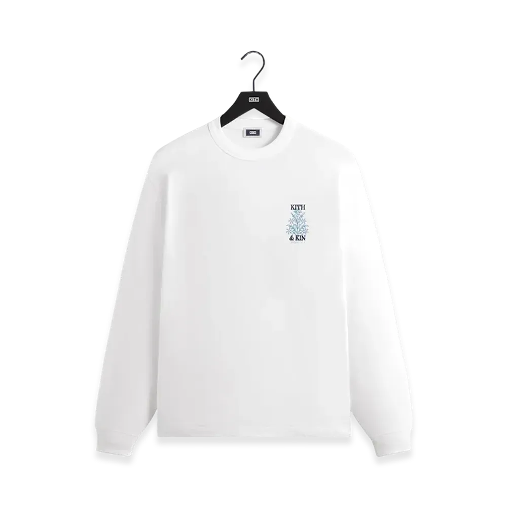 Kith x &Kin Botanical Long Sleeve Tee "White"