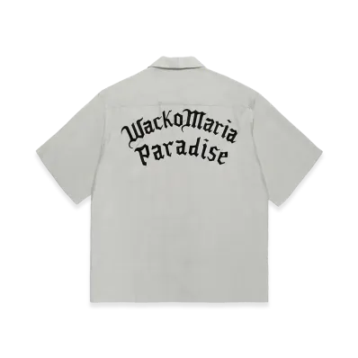 WACKO MARIA 50's Open Collar Shirt "Light Gray"