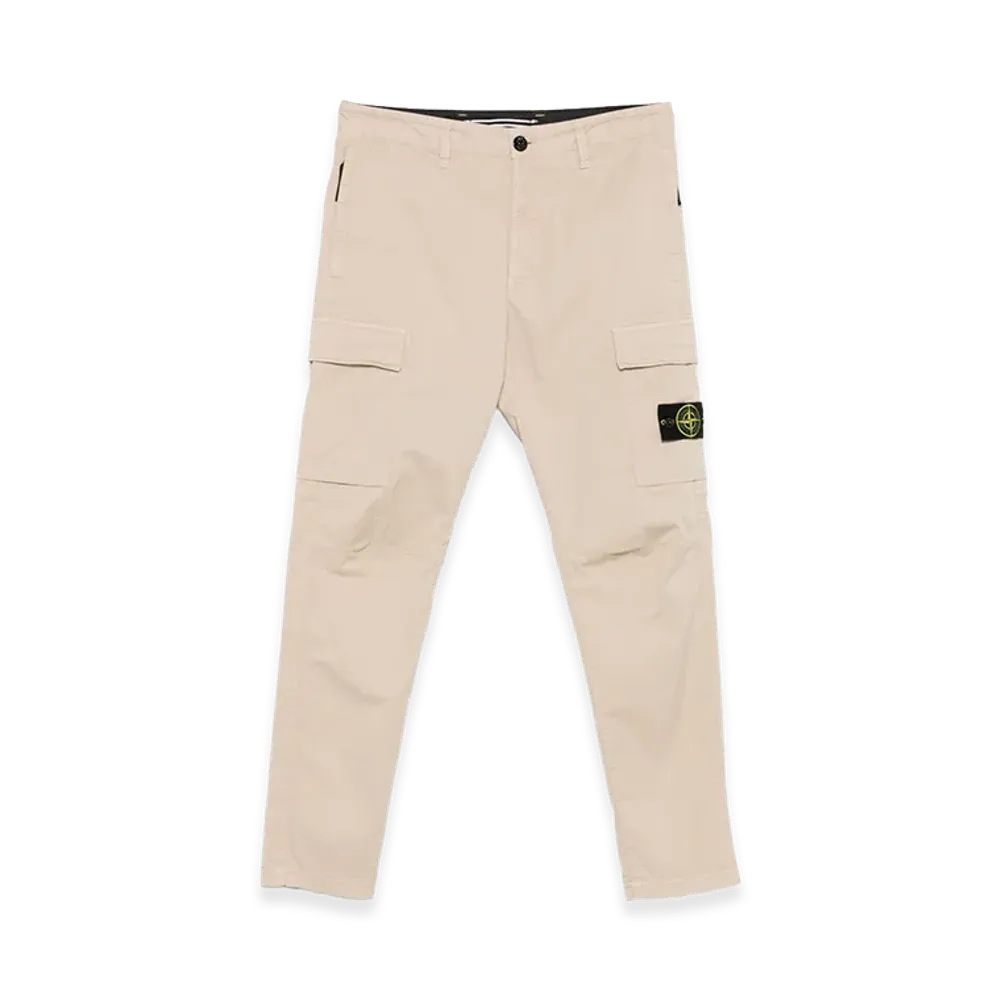 Stone Island Stretch Cotton Twill Cargo Pants "Beige"