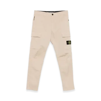 Stone Island Stretch Cotton Twill Cargo Pants "Beige"
