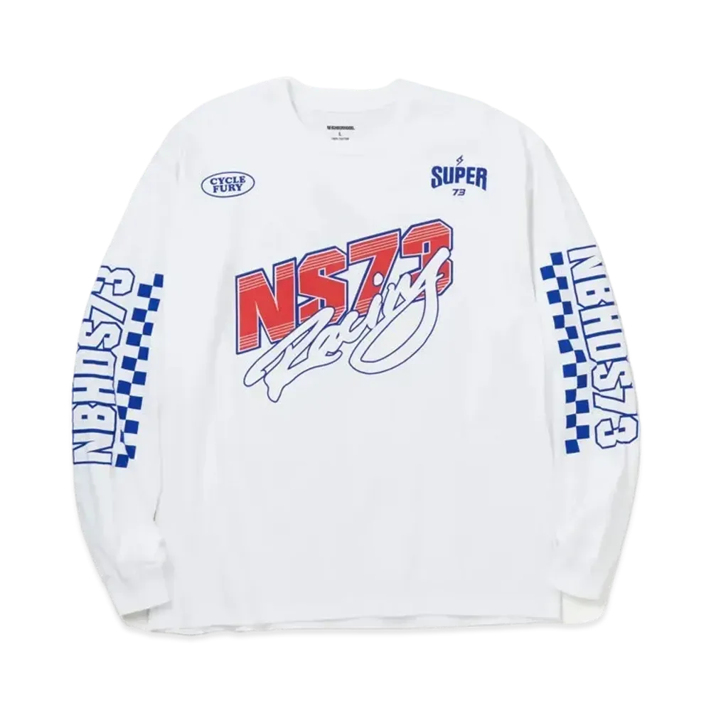 NEIGHBORHOOD SUPER73 / C-TEE . LS "White"