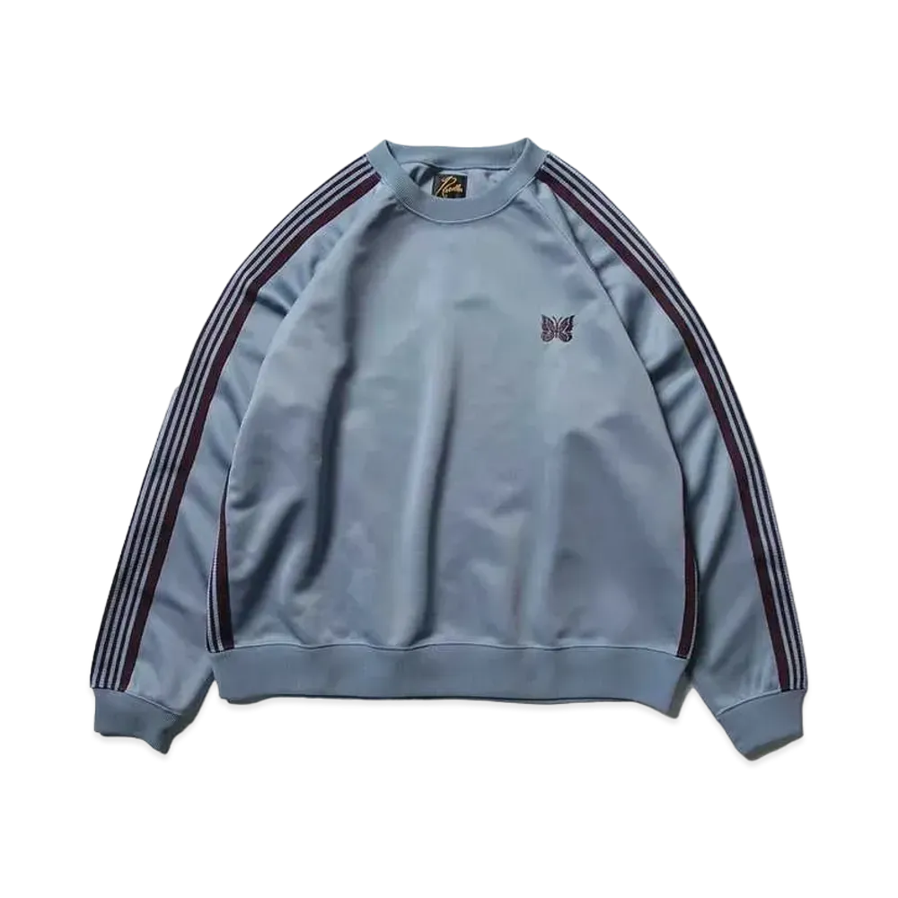 Needles Track Crew Neck Shirt - Poly Smooth "Sax Blue"