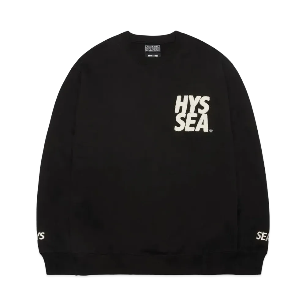 WIND AND SEA x HYSTERIC GLAMOUR Crew Neck Sweat "Black"