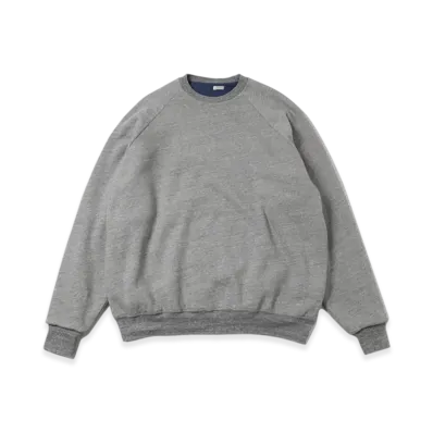 A.PRESSE Vintage Light Weight Reversible Sweatshirt "Gray/Navy"