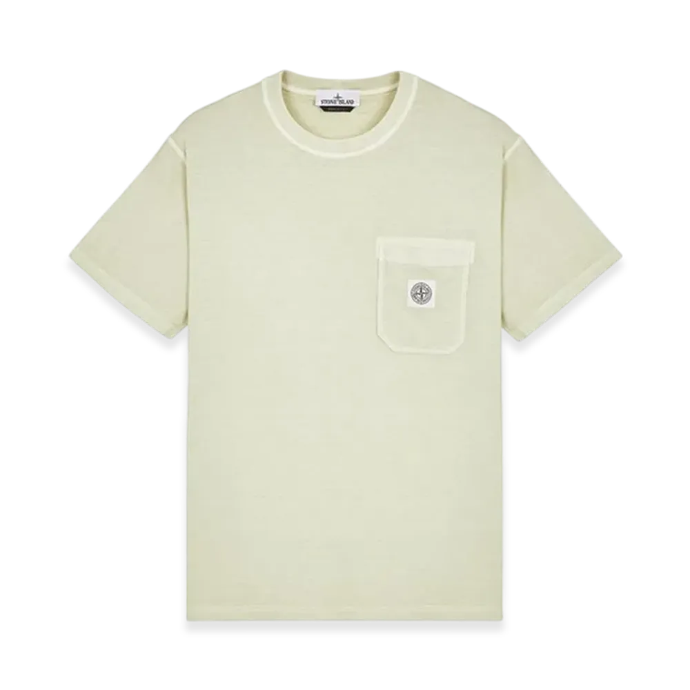 Stone Island 21957 Fissato Treatment Short Sleeve Organic Cotton T-Shirt - 24SS "Pistachio Green"