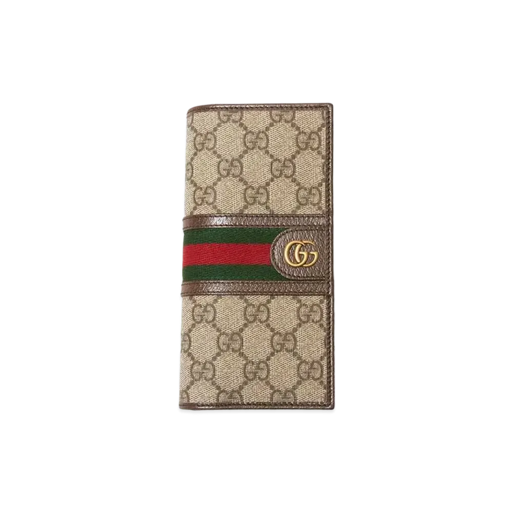 GUCCI GG Supreme Ophidia Long Wallet "Beige/Ebony"