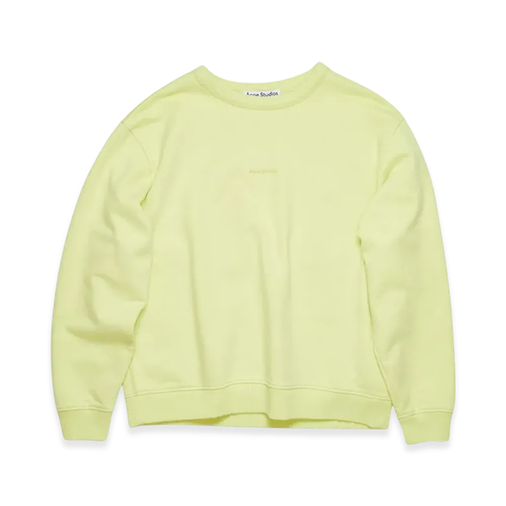 Acne Studios Stamp Logo Sweatshirt "Lemon Yellow"
